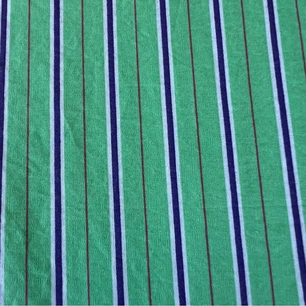 Vintage Ralph Lauren Hampton Beach Club Striped Flat Sheet Twin Italy GUC